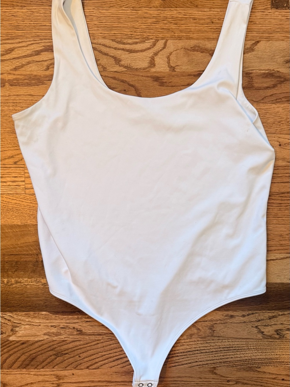 Classic White Scoop Neck Bodysuit